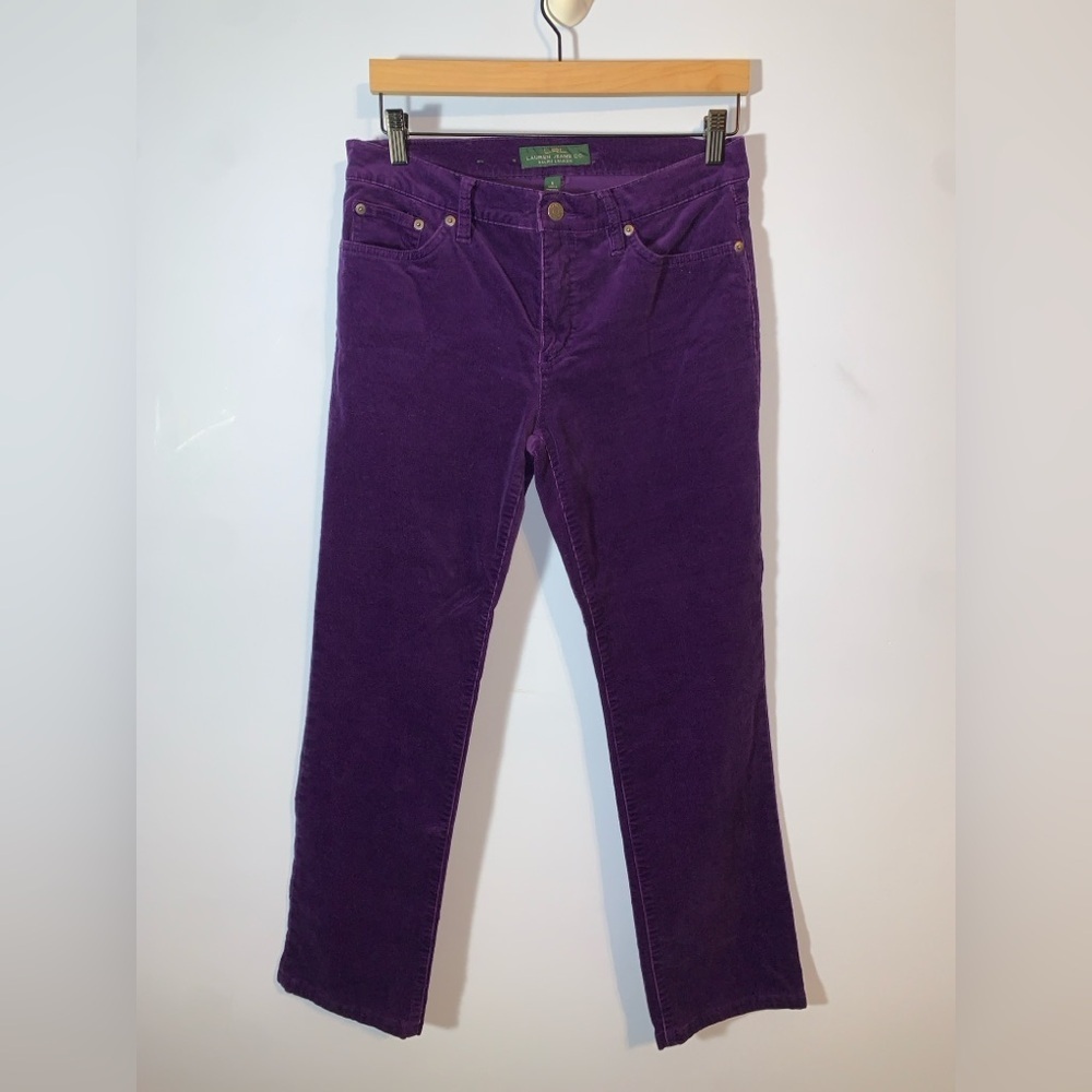 Lauren Ralph Lauren Deep Purple Straight Leg Pants size 6